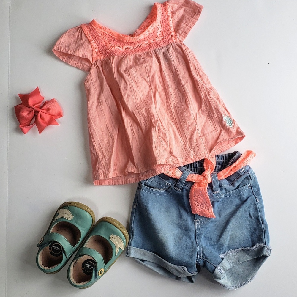 Polo jean short outfit